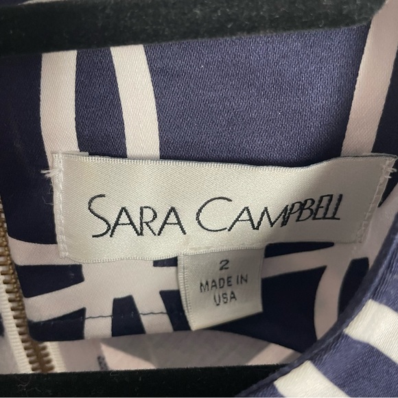 Sara Campbell Geometric Flared Ruffled Dress - Picture 5 of 6